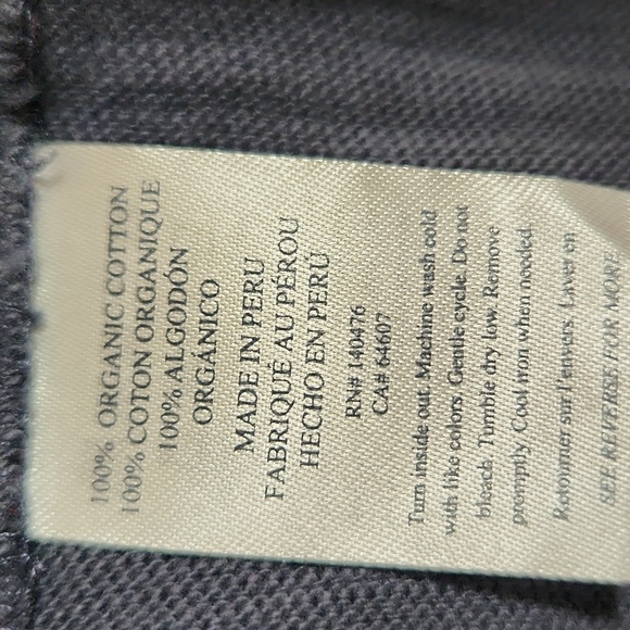 NWOT, Faherty Sunwashed Organic Cotton Hoodie In Graphite Sz L - Picture 10 of 11